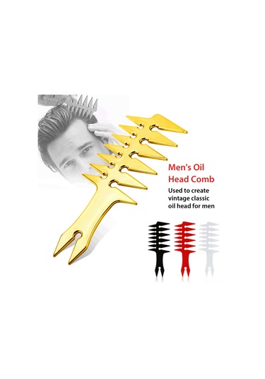 Vkemall Erkekler İçin Vintage Yağlı Saç Stili Oluşturucu Çift Taraflı Dokulu Saç Tarakası - Pp Malzeme Antistatik Dayanıklı