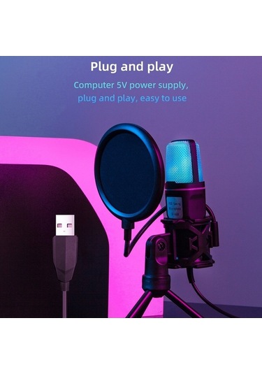 Diğer Yanmaı Sf-666r Usb Rgb Kondenser Mikrofon, Podcast Kayıt Stüdyo Mic, Pc/dizüstü İçin 681100236a