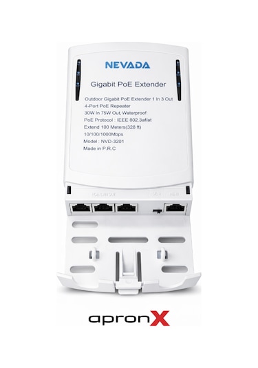 Nvd-3201 1 In 3 Gigabit Out Poe Repeater Extender Waterproof Outdoor