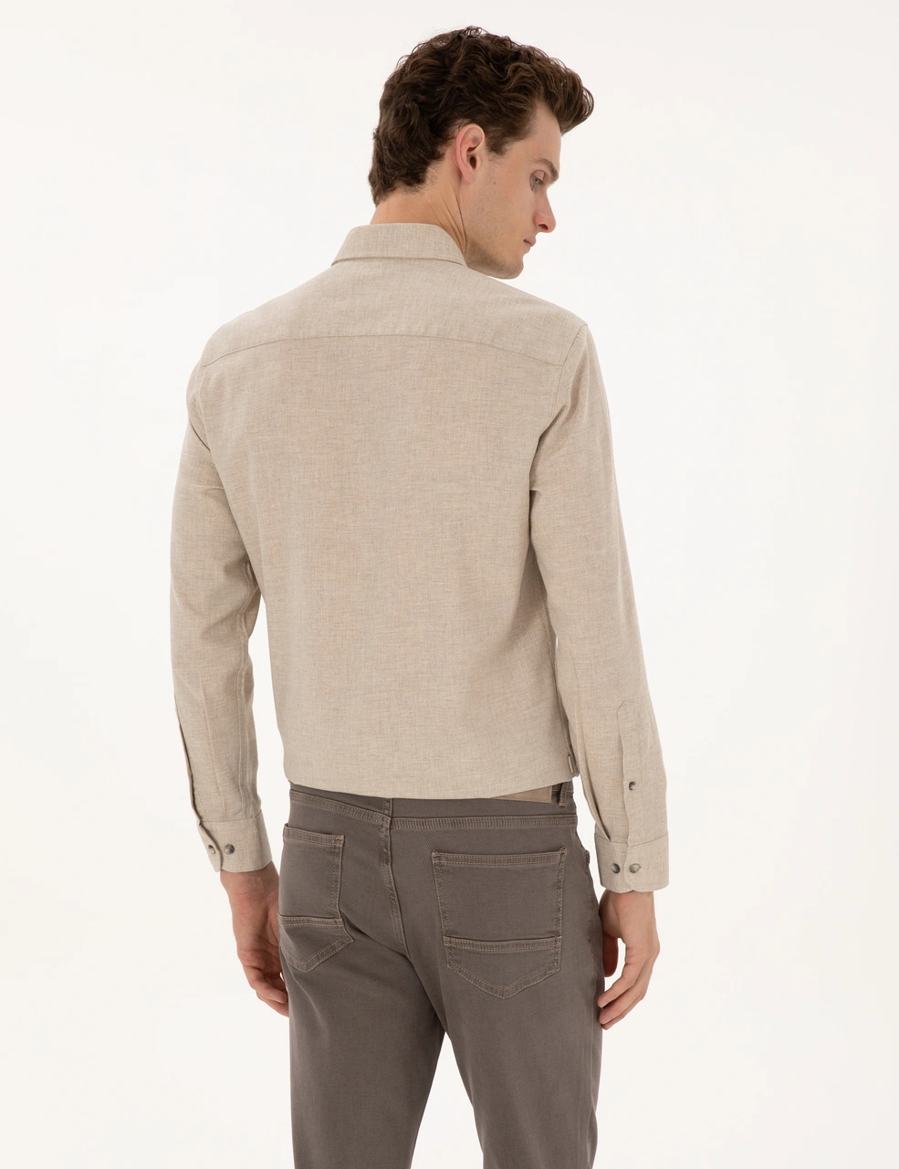 Pierre Cardin Erkek Bej Gömlek Desenli 50316751-vr011 Bej