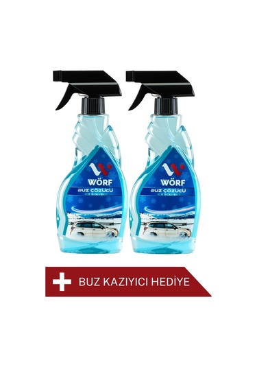 Wörf Buz Çözücü Sprey 500 ML Eko Seri 2 li + Pratik Buz Kazıyıcı
