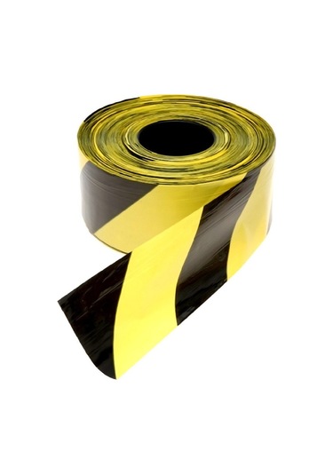 Sarı Siya Uyarı Bandı 10 Adet