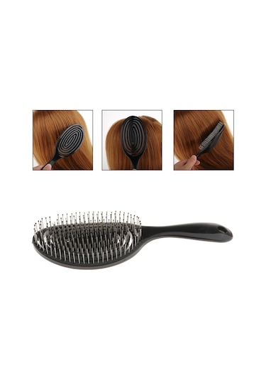 Suntek Dolaşık Açıcı Tarak Saç Fırçası Siyah