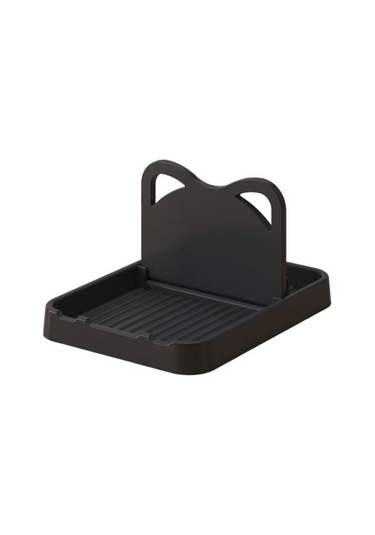 Siyah Tencere Kapağı Rafı Katlanabilir Temizlemesi Kolay Drenaj Yüksek Sıcaklığa Fonksiyonlu Duvara Monte Bulaşık Sepeti 56869596 Siyah