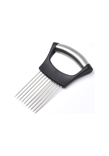 Besthome1 Erkek Mutfak Onion Sabitleyici: Paslanmaz Çelik Soğan Dilimi Tutucu, Kolay Kullanımı, Evde Pratik Kesişme Aracı Diğer