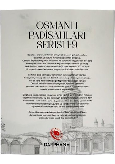 Agakulche Osmanlı Padişahları Bimetal 9'lu Para Seti