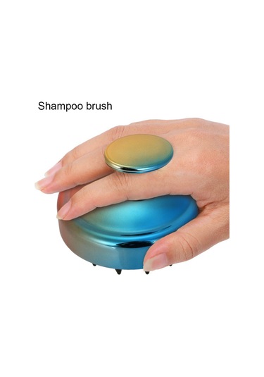 Samdoo Yumuşak Silikon Saç Yıkama Fırçası - Ev Ve Kuaför Kullanıma Uygun - Scalp Masaj Ve Temizlik Aracı - Gümüş Renk