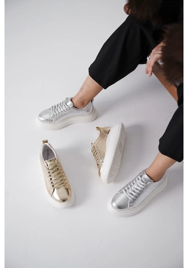 Trendella Gümüş Kadın Sneaker Tr01ms05b Beyaz