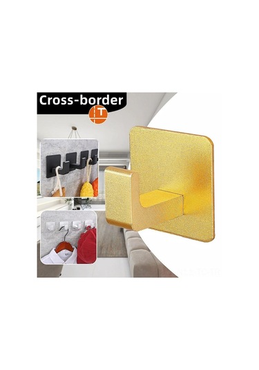 Skycity 4'lü Siyah Metal Zımba: Banyo Mutfak Duvar Takımı, Delme Yok Boyalı Özellikli, Giysi Havlu Asıcı Kanca Siyah