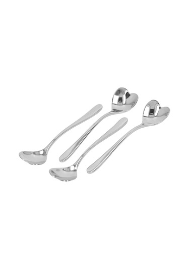 Kangvka 4 Adet Paslanmaz Çelik Kalp Şekilli Kahve Kaşığı - Dayanıklı, El Ağlı Tasarım, Çay Ve Tatlı Karıştırıcı Diğer