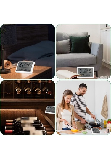 Ulzyvf Dijital Nem Ve Sıcaklık Ölçer - Ev, Sera, Şarap Mahzeni İçin Hassas 111 Karakterlik Higrometre Termometre