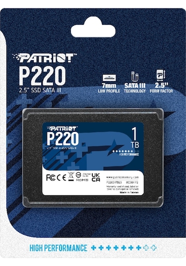Patriot P220 1 TB 550/500 MB/S 2.5" Sata3 SSD Disk