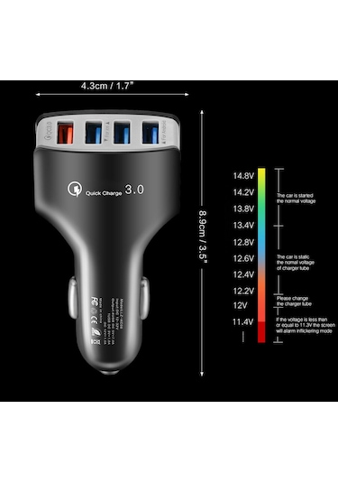 Huawei P30 P20 Pro İçin Hızlı 3.0 Tip C Usb-c Araç Şarj Cihazı Şarj Kablosu