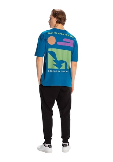 Kappa Erkek Mavi Regular Fit Tişört Turkuaz