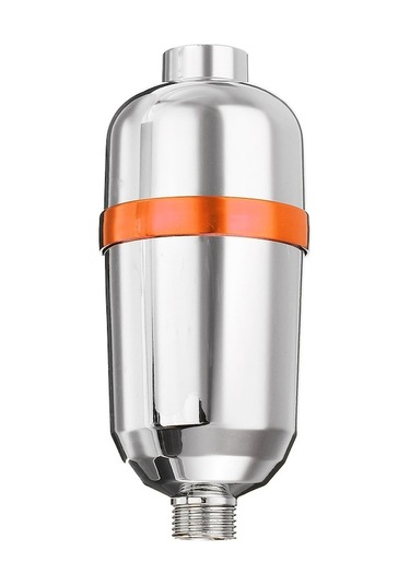 Bosphorusboutique02 15 Aşamalı Klor/sülfür Arıtma Duş Filtresi, Sarı/mavi, 155x50x6mm, 50000l Ömrü, Ev/yaşlı/hamile/çocuk İçin Gümüş