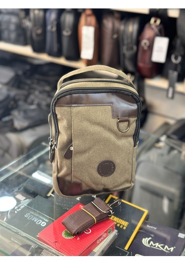 Trg Polo Keten Kumaş El Omuz Çantası Taba