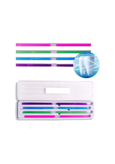 Mufunye 60 Adet Renkli Fiber Cila Şeritleri - Mor, Mavi, Yeşil, Pembe - 152x4mm Boyutunda