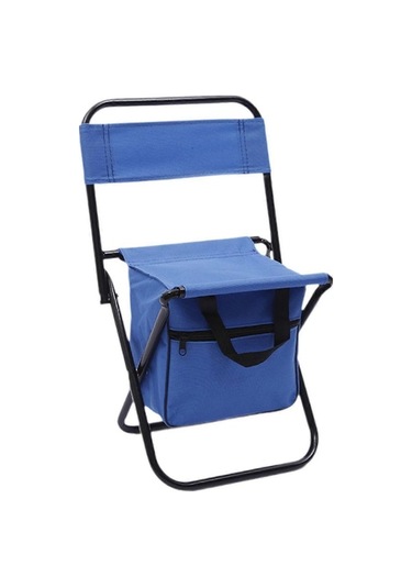 Bloomnest Katlanır Kamp Sandalyesi Soğutucu Çanta, Açık Sırtlıklı, Katlanabilir Balıkçılık Sandalyesi, Seyahat İçin, Veranda Yürüyüş Sandalyesi, Mavi Mavi