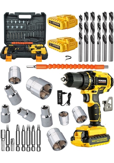 Mager MGR1058DRB Germany Thechnology Darbeli Çift Akülü 24 Parça Vidalama Matkap
