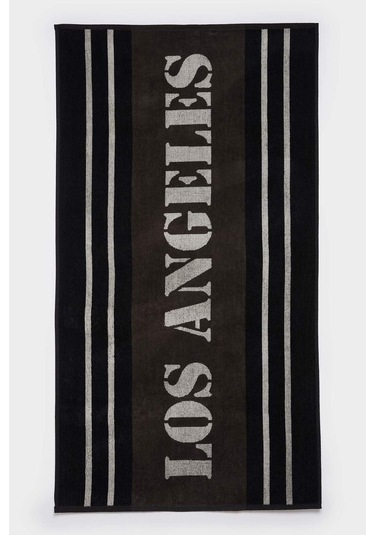 Defacto Erkek Pamuklu Plaj Havlusu E3167ax25smbk23 Siyah