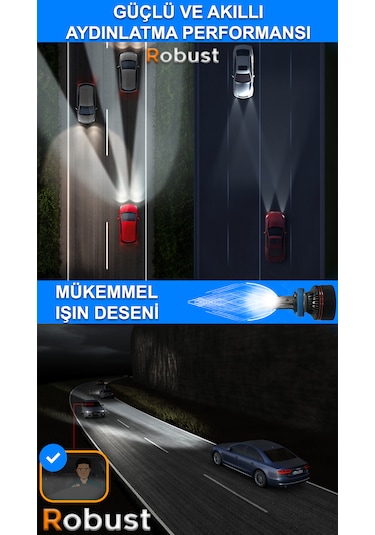 Robust Yeni Nesil Pro Lumınar H4 Led Xenon 12.000 Lumen 60 Watt