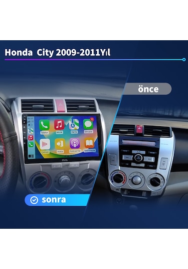 Honda City 2009-2011yıl Carplay 9inç 2/32gb Multimedya