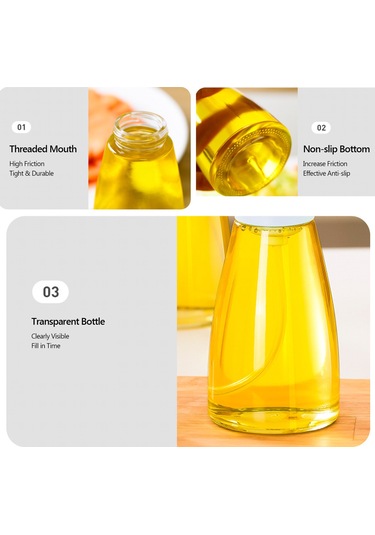 Gajeena Mutfak İçin Pp Materyal 180ml Açık Renkli Yağ Sprey Botu, Toz Koruyucu, Kaymazsız Taban, Hassas Kontrol, Anti-sızıntı Çok Renkli