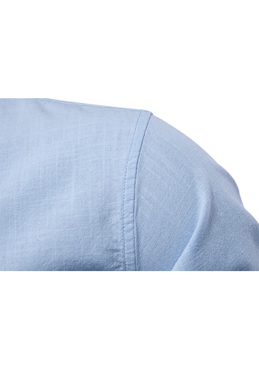 İlkbahar Ve Yaz İş Gömlekleri Erkek Günlük Düz Renk Uzun Kollu Gömlekler Açık Sarı