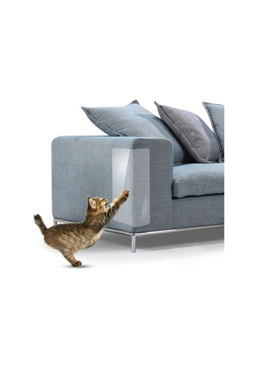 Yaleker Koltuk Koruma Şeritleri - 4'lü Paket, Kedi Tırmalama Önleyici, Şeffaf Vinil Malzeme, Kolay Kurulum