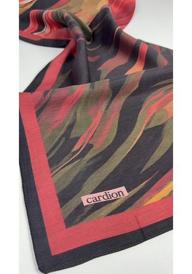 Cardion Pamuk İpek Şal - 70 X 180 - 06302 Siyah - Bordo