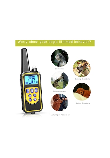 Hallow-köpek Eğitim Yaka Köpek Şok Yaka Uzaktan 800 Metre,siyah