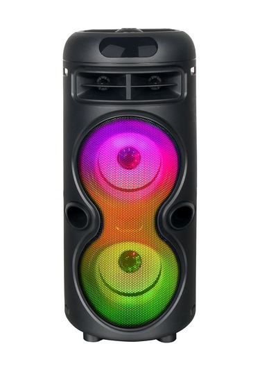 Her Yerde Eğlence Seninle: Çift Güçlü Bass Hoparlör, Fm Radyo, Kablosuz Karaoke Mikrofon, Rgb Işıklı