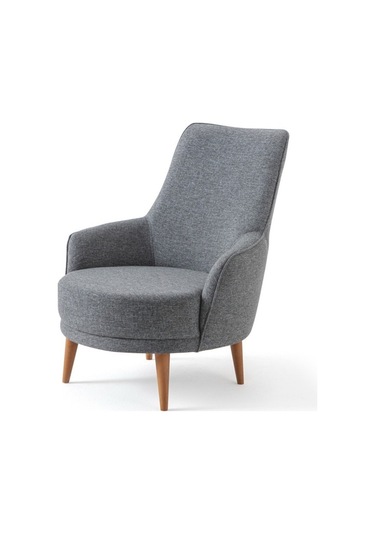 Rebul Keten Berjer Gri Tekli Koltuk Gri