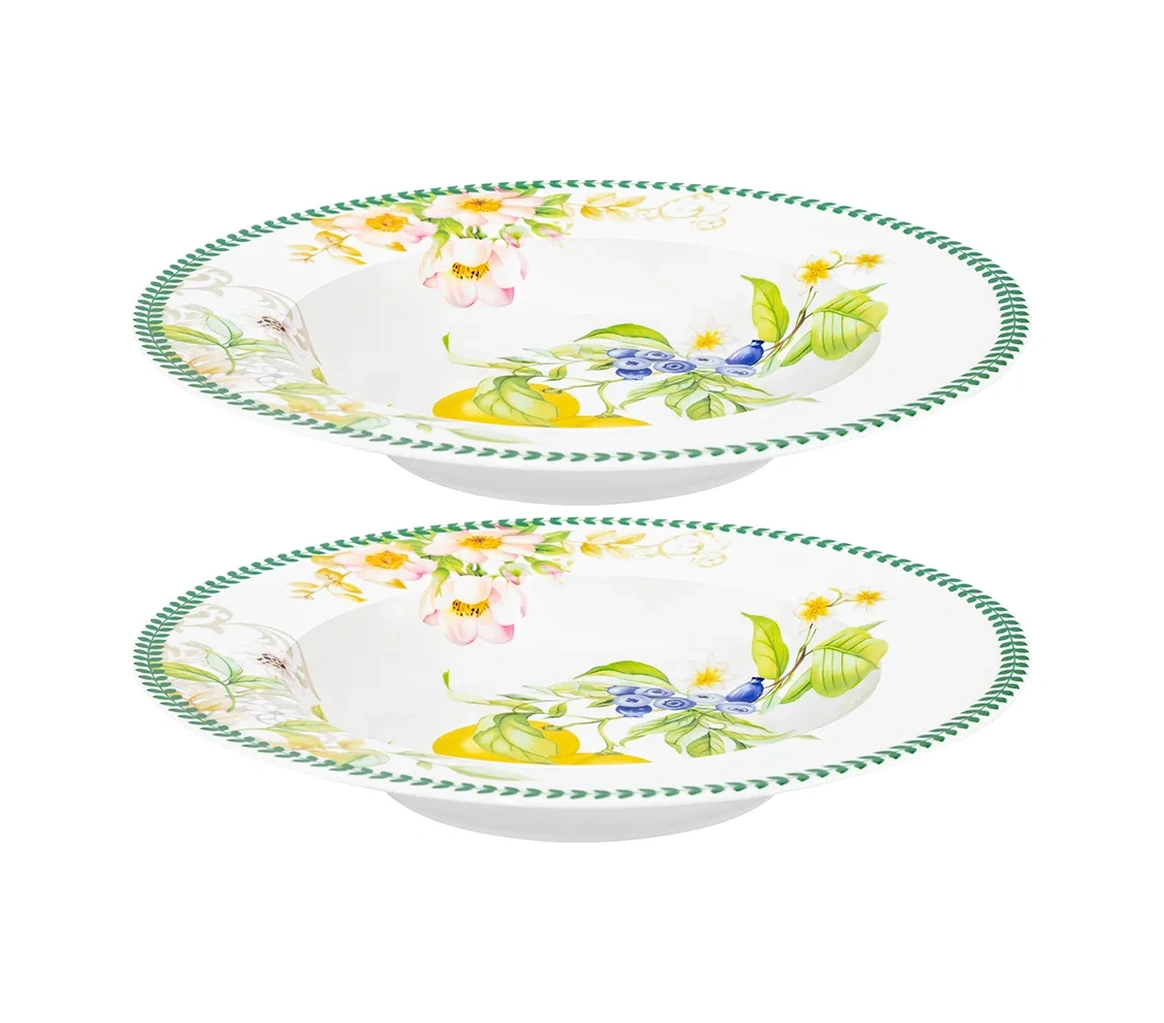 Elan Gallery Limon Desenli Çorba Kasesi "limonlar" 2 Adet, 400 Ml 342317882 Beyaz