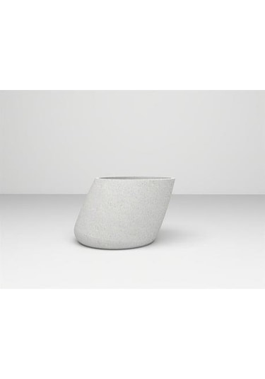 Nuano Consept Flora Serisi Yuvarlak Saksı Beyaz 56x80