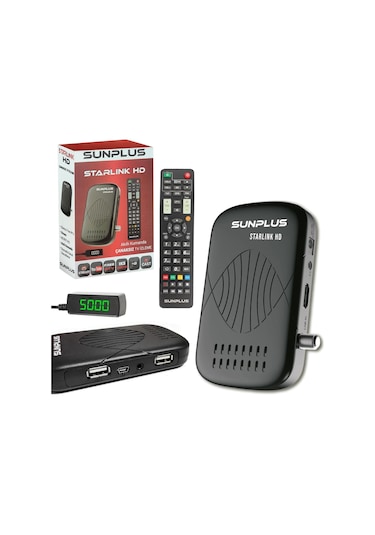 Sunplus Starlink HD Uydu Alıcısı Full HD 1080P TV & Uydu Tek Kumanda