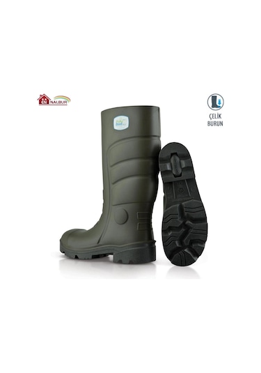 Pollyboot Vega 44 Numara Çelik Blu Çizme Poliüratan