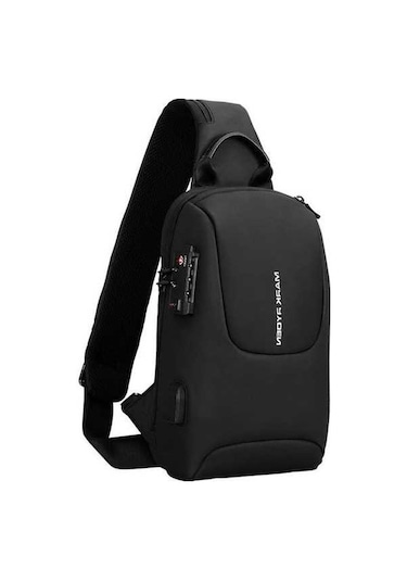 Wenlin Crypto Mr-7039 Kilitli Usb Şarj Portlu Omuz Çantası - Güvenli Ve Şık 03