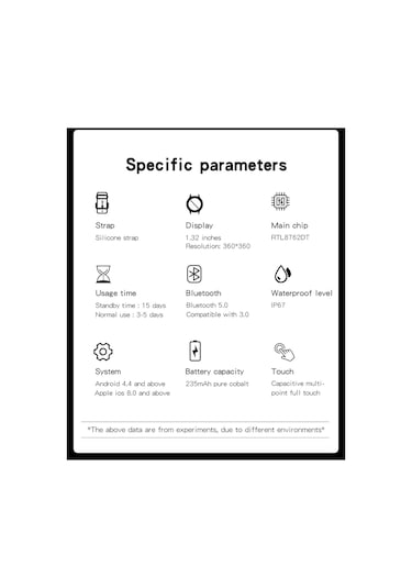 Tenfowee A60 1.32" Ips Ekran Akıllı Saat