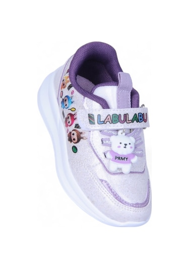 Bolimex 9700 Simli Gri-lila Kız Çocuk Spor Ayakkabı Gri