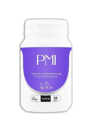 Natur PMI Probiyotik ve Prebiyotik Kedi ve Köpek Gıda Takviyesi 30 Tablet 12 G