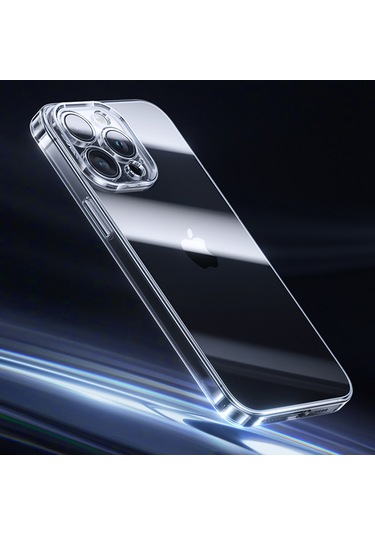 İphone 15 Pro Max Şeffaf Kılıf Kamera Korumalı 0.7mm Fit Silikon