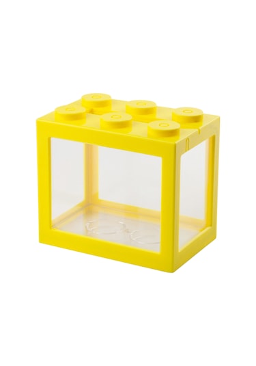 Youmex Küçük Akvaryum Mini Balık Kumu 12x8x10.5cm Sarı Plastik Akvaryum Balık Yetiştirme Kutusu