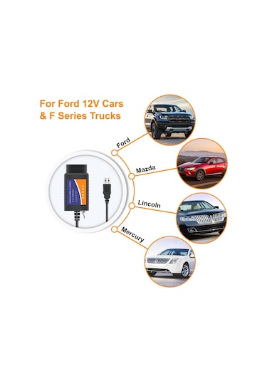 Elm327 Usb V1.5 Obd2 Araç Arıza Tespit Cihazı Ford Tam Uyumlu