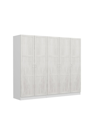 Minar Kale Country 5 Kapak 2 Ç Zincir Dolap - E.beyaz 210cm