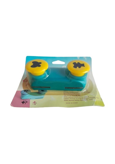 Çift Taraflı Şekilli Delgeç, Şekilli Punç 2,5cm Kelebek-ayıcık Çok Renkli