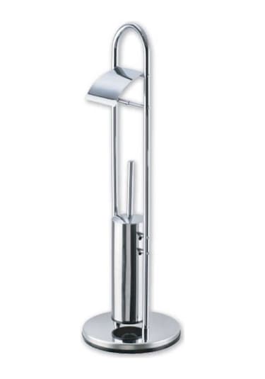 Tema Paslanmaz Krom Ayaklı Tuvalet Kağıtlığı Ve Fırçalığı