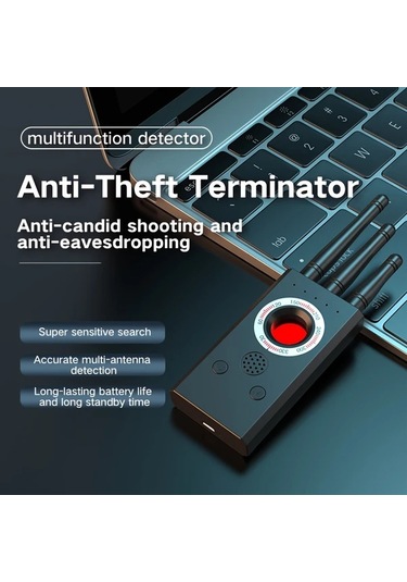Honeybeeshop Siyah Çok Fonksiyonlu Gizlilik Dedektörü Kızılötesi Algılayıcı Sinyal Probu Bulaşık Bulma Usb Şarjlı Taşınabilir Güvenlik Tarama Cihazı