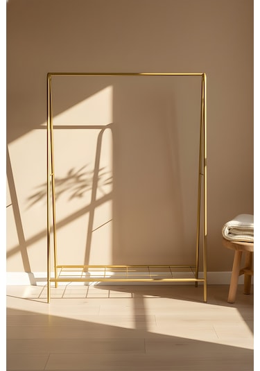 Metallica Concept Oval Telli Gold Butik Elbise Askılığı Konfeksiyon Askılık Altın