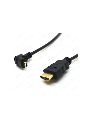 Micro HDMI to HDMI 90 Derece Açılı Mikro HDMI Tablet Kamera Kablo